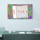 ハンドパターンとデジタル絵を描パターンのアート42 横断幕 (トレードショー)