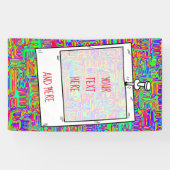 ハンドパターンとデジタル絵を描パターンのアート42 横断幕 (横)