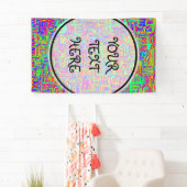 ハンドパターンとデジタル絵を描パターンのアート42 横断幕 (インサイチュ)