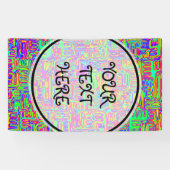 ハンドパターンとデジタル絵を描パターンのアート42 横断幕 (横)