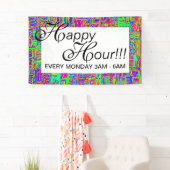 ハンドパターンとデジタル絵を描パターンのアート42 横断幕 (インサイチュ)