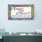 ハンドパターンとデジタル絵を描パターンのアート42 横断幕 (トレードショー)