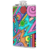 ハンドパターンとデジタル絵を描パターン12 フラスク (左)