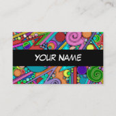 ハンドパターンとデジタル絵を描パターン12 名刺 (正面)