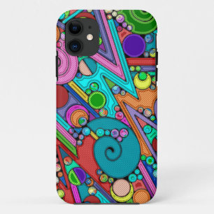 ハンドパターンとデジタル絵を描パターン12 iPhone 11 ケース
