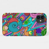 ハンドパターンとデジタル絵を描パターン12 Case-Mate iPhoneケース (裏面(横))