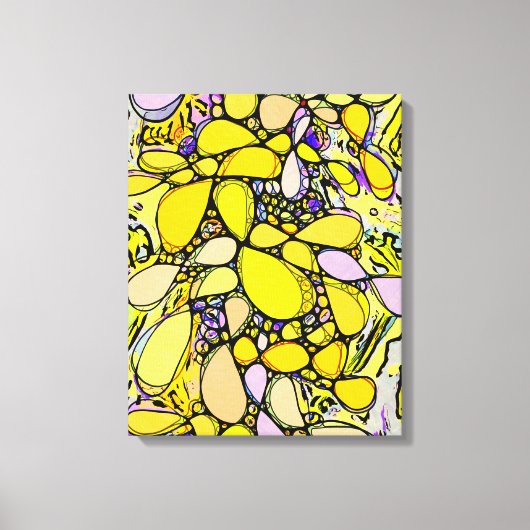 ハンドパターンとデジタル絵を描パターン13 キャンバスプリント (正面)