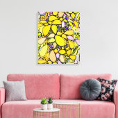 ハンドパターンとデジタル絵を描パターン13 キャンバスプリント (インサイチュ (リビング))