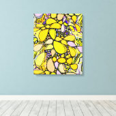 ハンドパターンとデジタル絵を描パターン13 キャンバスプリント (インサイチュ (ウッドフロア))