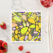 ハンドパターンとデジタル絵を描パターン13 スタンダードランチョンナプキン (インサイチュ)