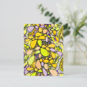 ハンドパターンとデジタル絵を描パターン13 ポストカード (スタンド正面)