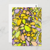 ハンドパターンとデジタル絵を描パターン13 ポストカード (正面/裏面)