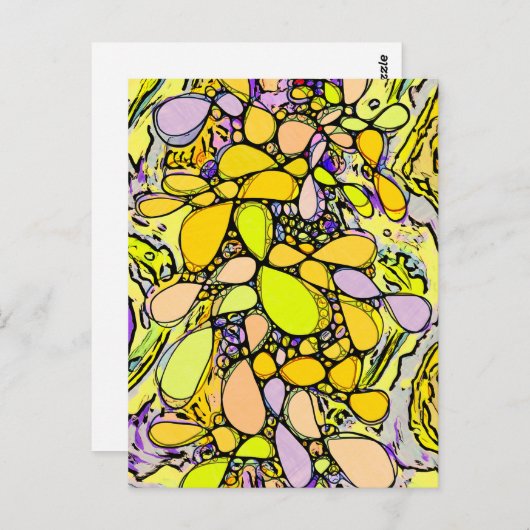 ハンドパターンとデジタル絵を描パターン13 ポストカード (正面/裏面)