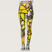 ハンドパターンとデジタル絵を描パターン13 レギンス (正面)