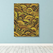 ハンドパターンとデジタル絵を描パターン15 キャンバスプリント (インサイチュ (ウッドフロア))