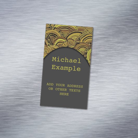 ハンドパターンとデジタル絵を描パターン15 マグネット名刺 (インサイチュ)