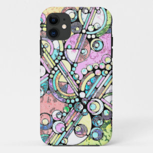 ハンドパターンとデジタル絵を描パターン17 iPhone 11 ケース
