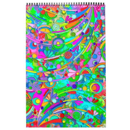 ハンドパターンとデジタル絵を描パターン18 カレンダー (カバー)