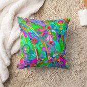 ハンドパターンとデジタル絵を描パターン18 クッション (ブランケット)