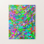 ハンドパターンとデジタル絵を描パターン18 ジグソーパズル (縦)