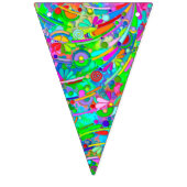 ハンドパターンとデジタル絵を描パターン18 バンティングフラッグ (第3の旗)