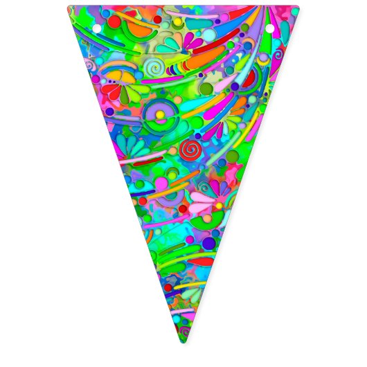 ハンドパターンとデジタル絵を描パターン18 バンティングフラッグ (第1の旗)