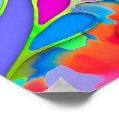 ハンドパターンとデジタル絵を描パターン18 ポスター (角)