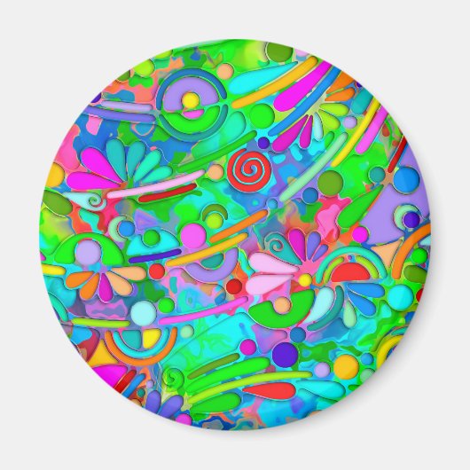 ハンドパターンとデジタル絵を描パターン18 マグネット (正面)