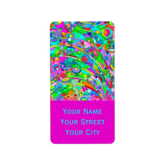 ハンドパターンとデジタル絵を描パターン18 ラベル (正面)