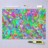 ハンドパターンとデジタル絵を描パターン18 薄葉紙 (クラフト)