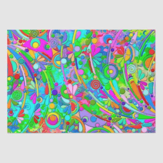 ハンドパターンとデジタル絵を描パターン18 薄葉紙 (正面)