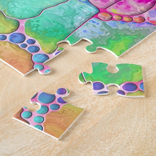 ハンドパターンとデジタル絵を描パターン41 ジグソーパズル (側面)