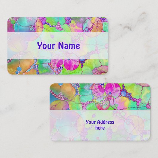 ハンドパターンとデジタル絵を描パターン41 名刺 (正面/裏面)