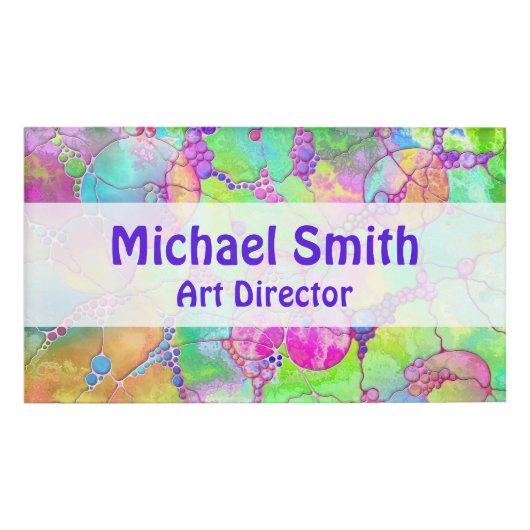 ハンドパターンとデジタル絵を描パターン41 名札 (正面)