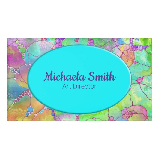 ハンドパターンとデジタル絵を描パターン41 名札 (正面)