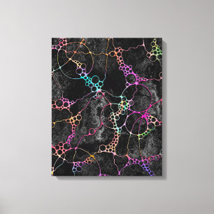 ハンドパターンとデジタル絵を描パターン44 キャンバスプリント