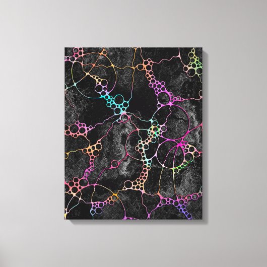 ハンドパターンとデジタル絵を描パターン44 キャンバスプリント (正面)