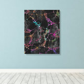 ハンドパターンとデジタル絵を描パターン44 キャンバスプリント (インサイチュ (ウッドフロア))