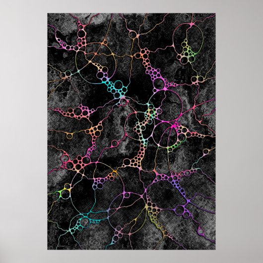 ハンドパターンとデジタル絵を描パターン44 ポスター (正面)