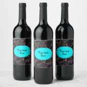 ハンドパターンとデジタル絵を描パターン44 ワインラベル (ボトル)