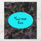 ハンドパターンとデジタル絵を描パターン44 ワインラベル (シングルラベル)