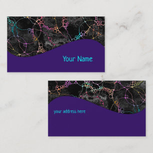 ハンドパターンとデジタル絵を描パターン44 名刺
