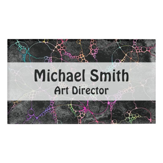 ハンドパターンとデジタル絵を描パターン44 名札 (正面)