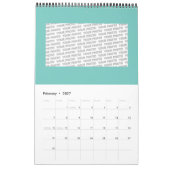 ハンドパターンとデジタル色彩の鮮やかパターンアート9 カレンダー (2月 2027)