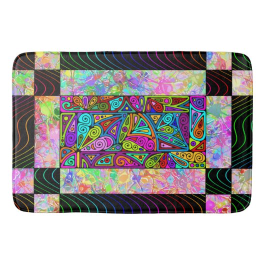 ハンドパター絵を描ルアート1 バスマット (正面)