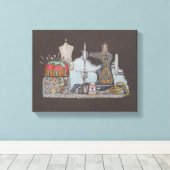 ハンドパワー裁縫機 キャンバスプリント (インサイチュ (ウッドフロア))