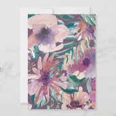 ハンドパープ色彩の鮮やかル·フローラ·おばあちゃん誕生パーティー 招待状 (裏面)