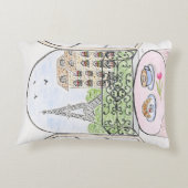 ハンドパ絵を描リお洒落エッフェルタワーRIGHT アクセントクッション (裏面)