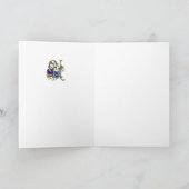 ハンドパ絵を描ンシーイニシャルモノグラムN ノートカード (内部)
