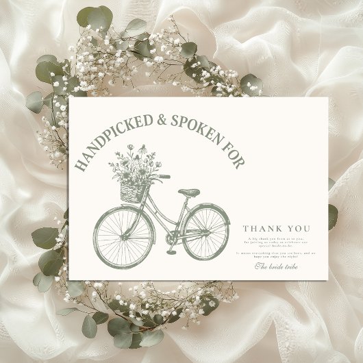 ハンドピックフローラ自転車シャワー サンキューカード